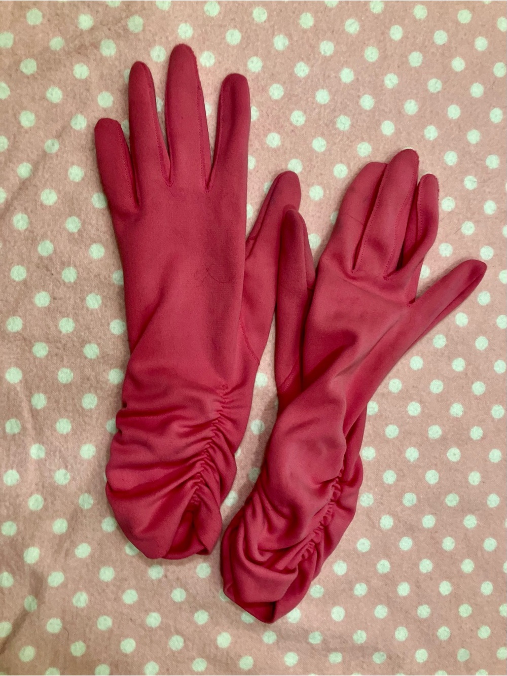 Vintage Hansen Gloves 7 Raspberry Pink - Picture 9 of 10